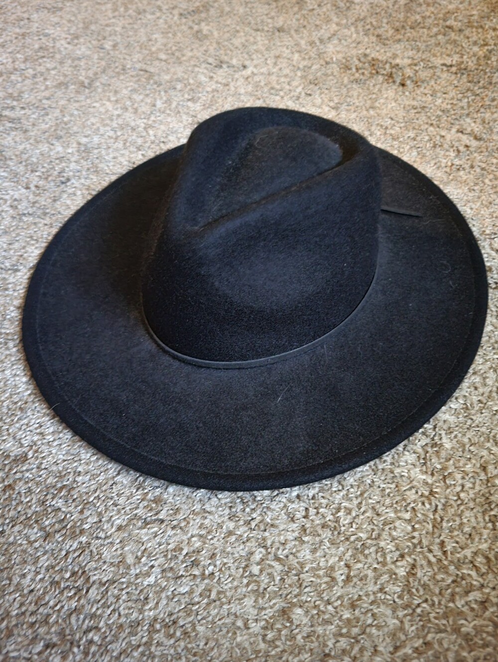Sonoma Black Wide-Brim Wool Hat